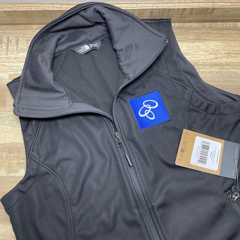The North Face Women's Ridgewall WindWall Soft Shell Full Zip Vest Black Medium - Picture 1 of 8